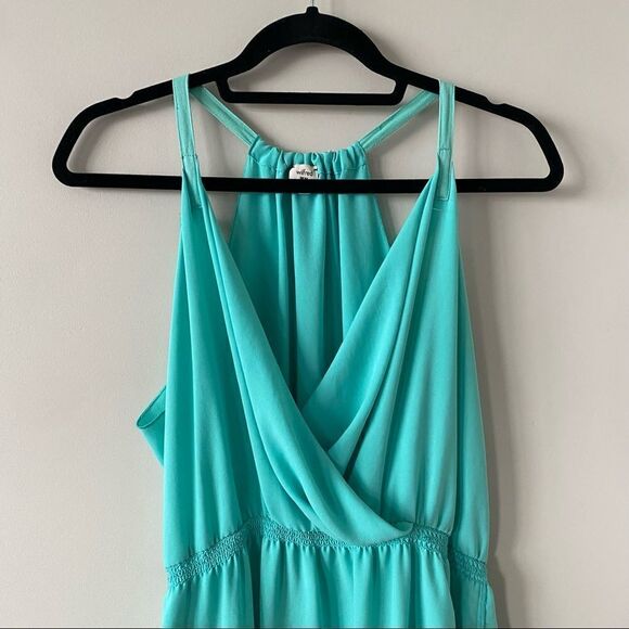 ARITIZA “Taleen” Teal/Turquoise Wrap Front Dress - Picture 4 of 13